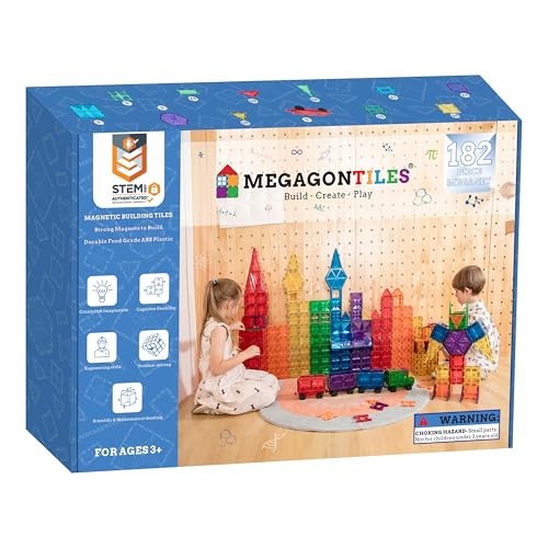 182PCS Premium Magnetic Tiles Set