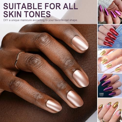 16 Jars Chrome Nail Pearl Powder Silver and Gold Mirror Iridescent Aurora Metallic Nail Pigment Pearlescent Mermaid Pigment Pearl Dust Kit (16 Count)