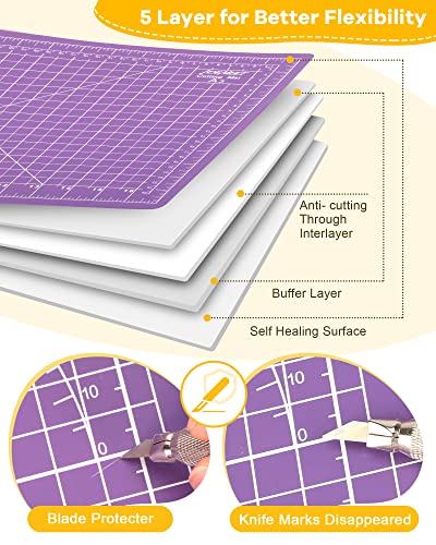 Density upgraded 9"x12" Self Healing Cutting Mat