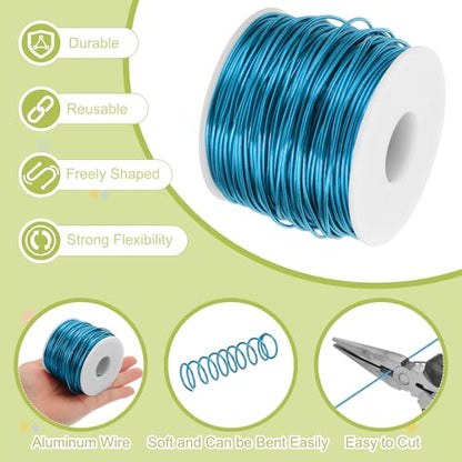 15 Gauge Anodized Aluminum Craft Wire Bendable Bonsai Training Wire 223 Feet 1.5mm for Sculpting Crafts Wreath Floral Beading Jewelry Making