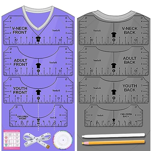 T Shirt Alignment Ruler for Shirt Measurement and Design Placement