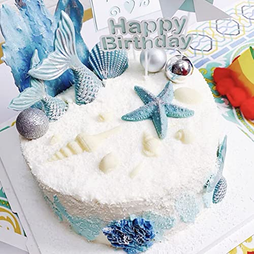 5 Pcs Seashell Starfish Silicone Mold Cake Fondant Silicone Mold Seashell Conch Baking Moldsfor DIY Cake Decoration Chocolate Candy Polymer Clay Crafting Projects (5 Count)
