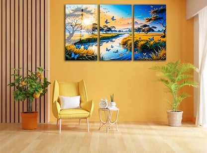 Fantastic Scenery Tempered Glass Wall Art Painting for Living Room