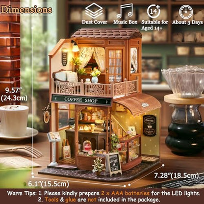 DIY Miniature Dollhouse Kit with Furniture Plus Dust Proof & Music Movement