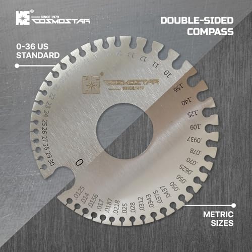 Cosmostar 2 Pcs Stainless Steel Welding Gauge Set