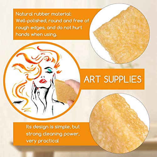 12 Pieces Glue Residue Pick up Eraser Rubber Cement Eraser Cleaning Rubber for Removing Adhesive and Residues from Paper Plastic and More (12 Count)