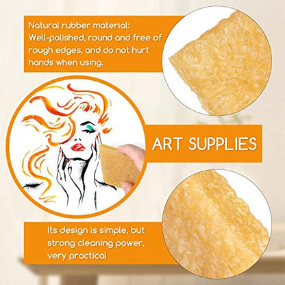 12 Pieces Glue Residue Pick up Eraser Rubber Cement Eraser Cleaning Rubber for Removing Adhesive and Residues from Paper Plastic and More (12 Count)