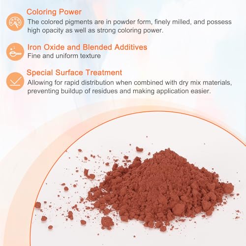 Iron Oxide Powder Concrete Pigment 500 Mesh 3.5oz (28.2 Ounce)