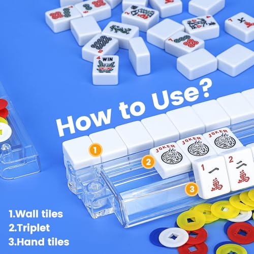 4PCS Mahjong Racks with Pushers