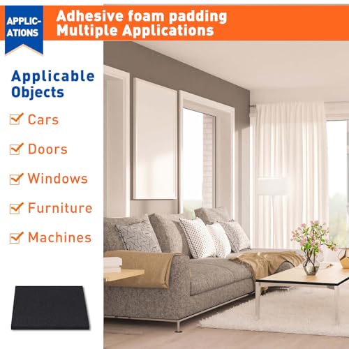 6Pcs Adhesive Foam Padding 1 (6 Count)