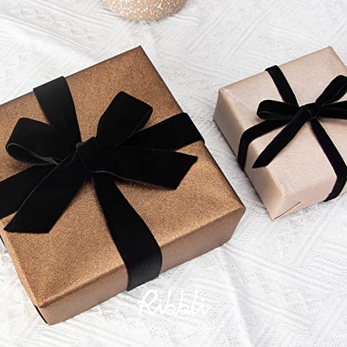 Polyester Black Velvet Ribbon (30 Foot)