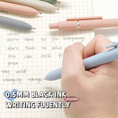 Gel Pens 10Pcs 0.5mm Black Ink Pens Fine Point Smooth Writing Pens (10 Count)