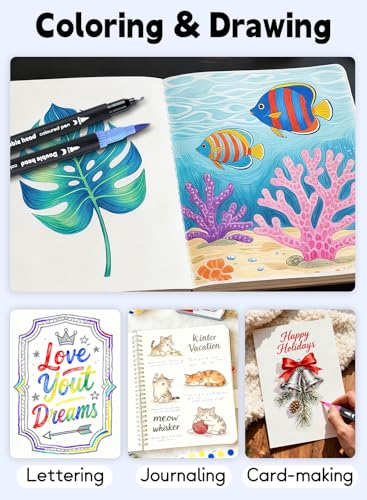80 Colors Dual Tip Brush Pens