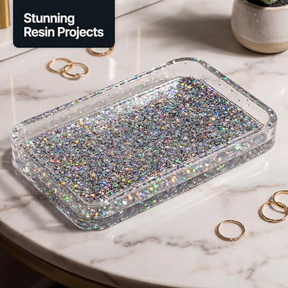 Craft Glitter Shaker Gun Metal Grey Holographic 130g Extra Chunky (3.8 Ounce)