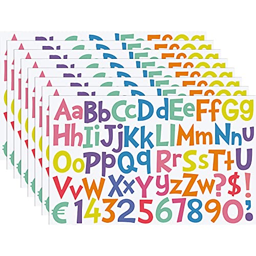 544 Pcs 16 Sheets Large Alphabet Stickers 2 Inch