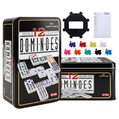 Double 12 Dominoes Set