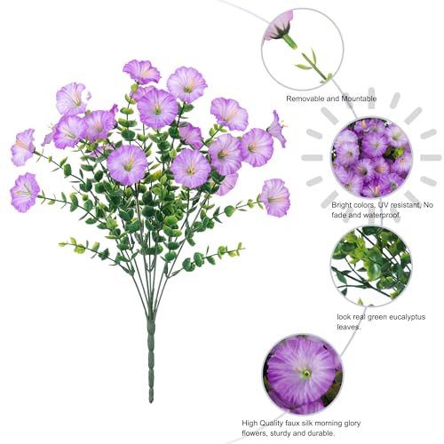 Artificial Flowers Fake Plants for Outdoors Decoration (12 Count)