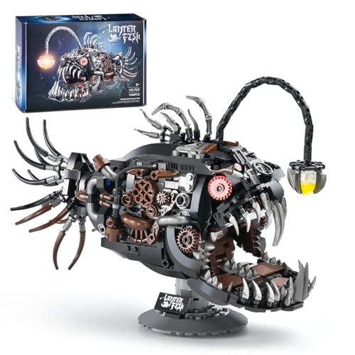 Mechanical Fish Building Sets STEM Building Toy for Adult Boy 8 (1038 Count)