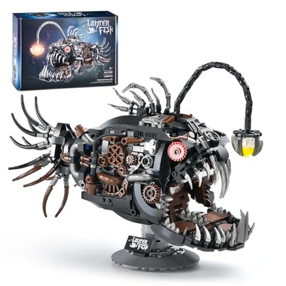 Mechanical Fish Building Sets STEM Building Toy for Adult Boy 8 (1038 Count)