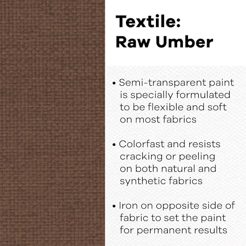 Textile Color Paint RAW Umber (8 Fl Oz)
