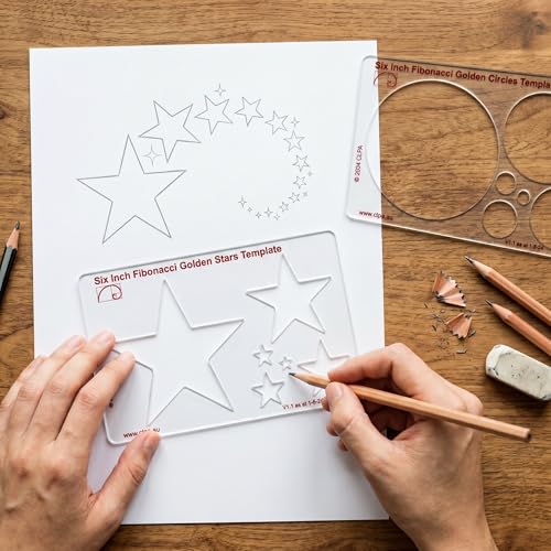 Fibonacci 6" Star Drawing Template