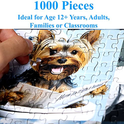 Pooping Dogs & Puppies 1000 Pieces Jigsaw Puzzle. Pooping Puppies