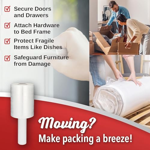 Mini Stretch Wrap 12 Pack 5 Inch 1000 Ft 80 Gauge Shrink Wrap