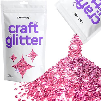 Craft Glitter Rose Pink 100g Super Chunky Glitter (100 grams)
