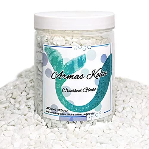 White Crushed Glass for Resin Art & Crafts