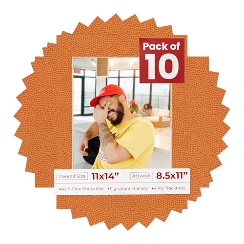 Pack of TEN 11x14 Mats Bevel Cut for 8.5x11 Photos (10 Count)