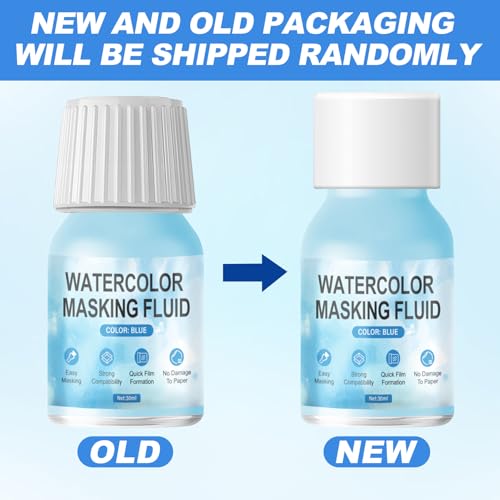 Blue Masking Fluid for Watercolor Painting