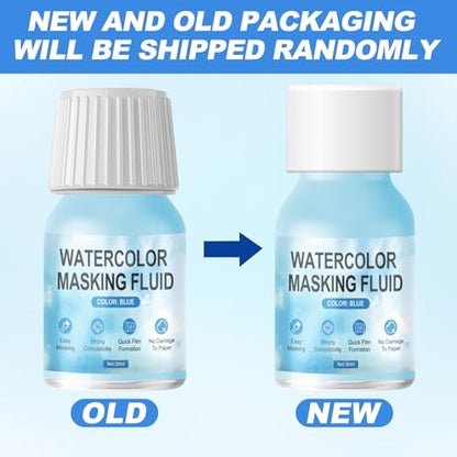 Blue Masking Fluid for Watercolor Painting
