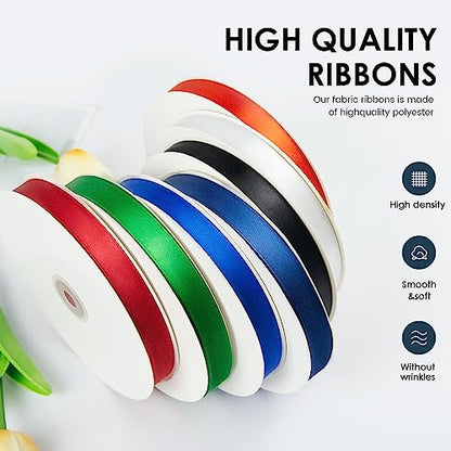 3" x 25 Yards Black Satin Ribbon Crafts Gift Wrapping