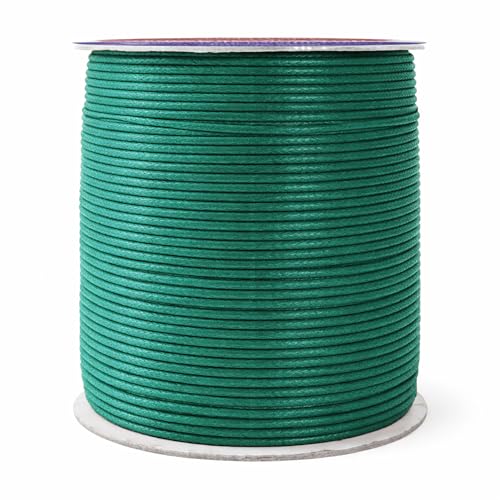 1.5mm Peacock Green Waxed Cord