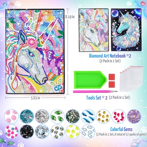 Unicorn Gifts for Girls 5 7 8 9 Year Old (2 Count)