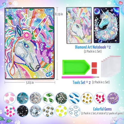 Unicorn Gifts for Girls 5 7 8 9 Year Old (2 Count)