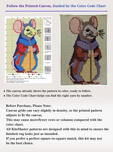 Cute Mouse Latch Hook Rug Kit