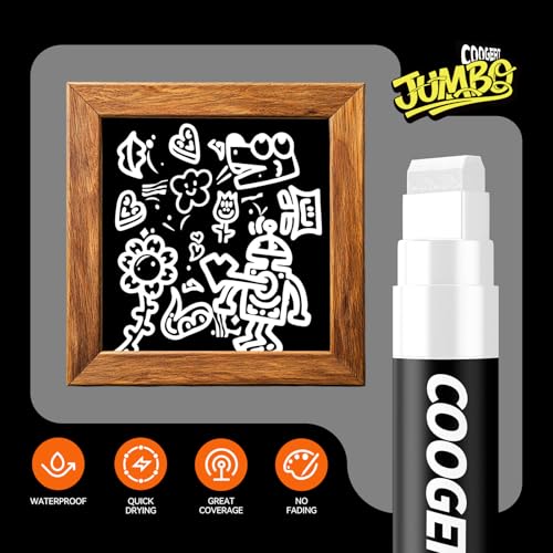 3Pcs White Jumbo Poster Markers
