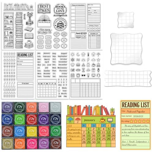 6Pcs Diary Journal Clear Stamps for Card Making