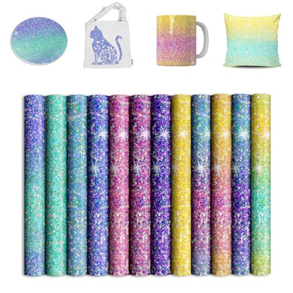 Glitter Mermaid Transfer Ink Sheets for Heat Press Machine
