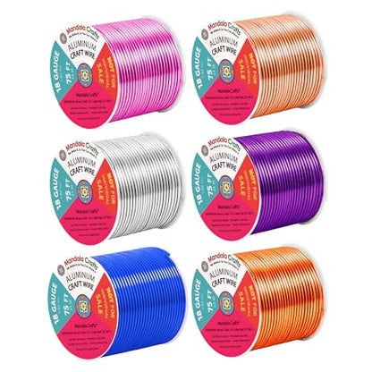 18 GA Gold Blue Purple Assorted Anodized Aluminum Craft Wire