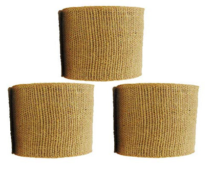 3 Pack- 90 Ft, Burlap Ribbon 2 1/2" x 10 Yards Natural Jute 2.5 Inch 30ft roll (Natural, 2 1/2" X 10Yards) Total 30 Yards (3 Count)