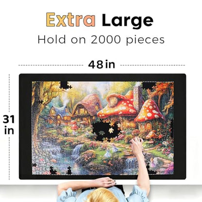 Extra Large Jigsaw Puzzle Mat Roll Up for 2000 Pieces