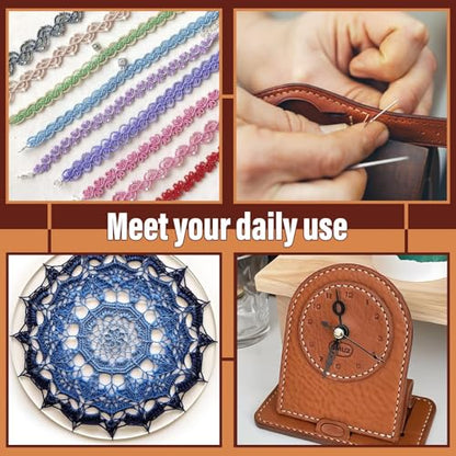 Waxed Thread 0.8mm 32 Yard Leather Thread for Hand Sewing 16 Colors (98 Foot)