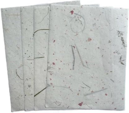 50 Sheets A4 Thin Natural Leaves Rice Straw Mulberry Paper Sheets Art Tissue Washi Paper Design Craft Art Origami Suppliers Card Making Writing (Natural leaves,Onion,etc,, A4)
