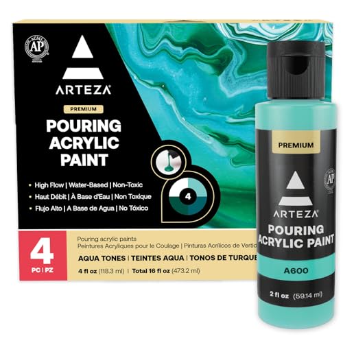 Acrylic Pouring Paint Set of 4 Colors (16 Fl Oz)