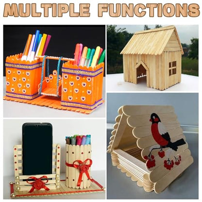 1000PCS Popsicle Sticks for Craft (1000 Count)