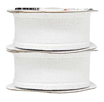 1 1 2 Inch Wide White Burlap Ribbon for Crafts (120 Foot)