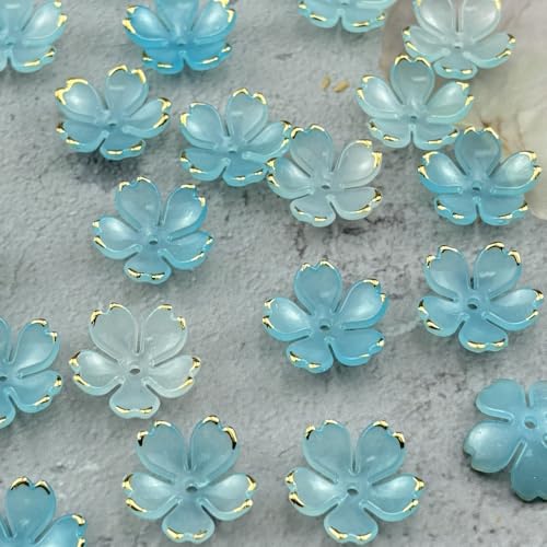 100pcs Acrylic Flower Beads (100 Count)