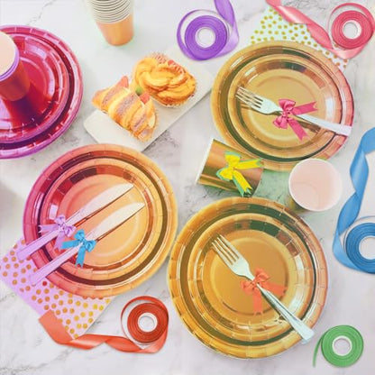 1 Inch Rainbow Satin Ribbons for Crafts